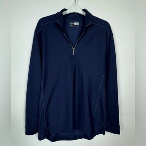 Callaway Size XL Men's Opti-Dri 1/4 Zip Navy Pullover